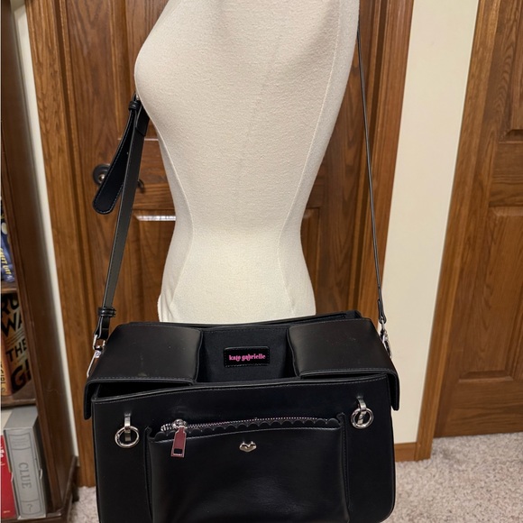 Pre-owned Kate Gabrielle Black Cup Holder Shoulder Crossbody Bag - Picture 10 of 12